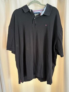 Tommy Hilfiger Men's Black Polo with Subtle Logo